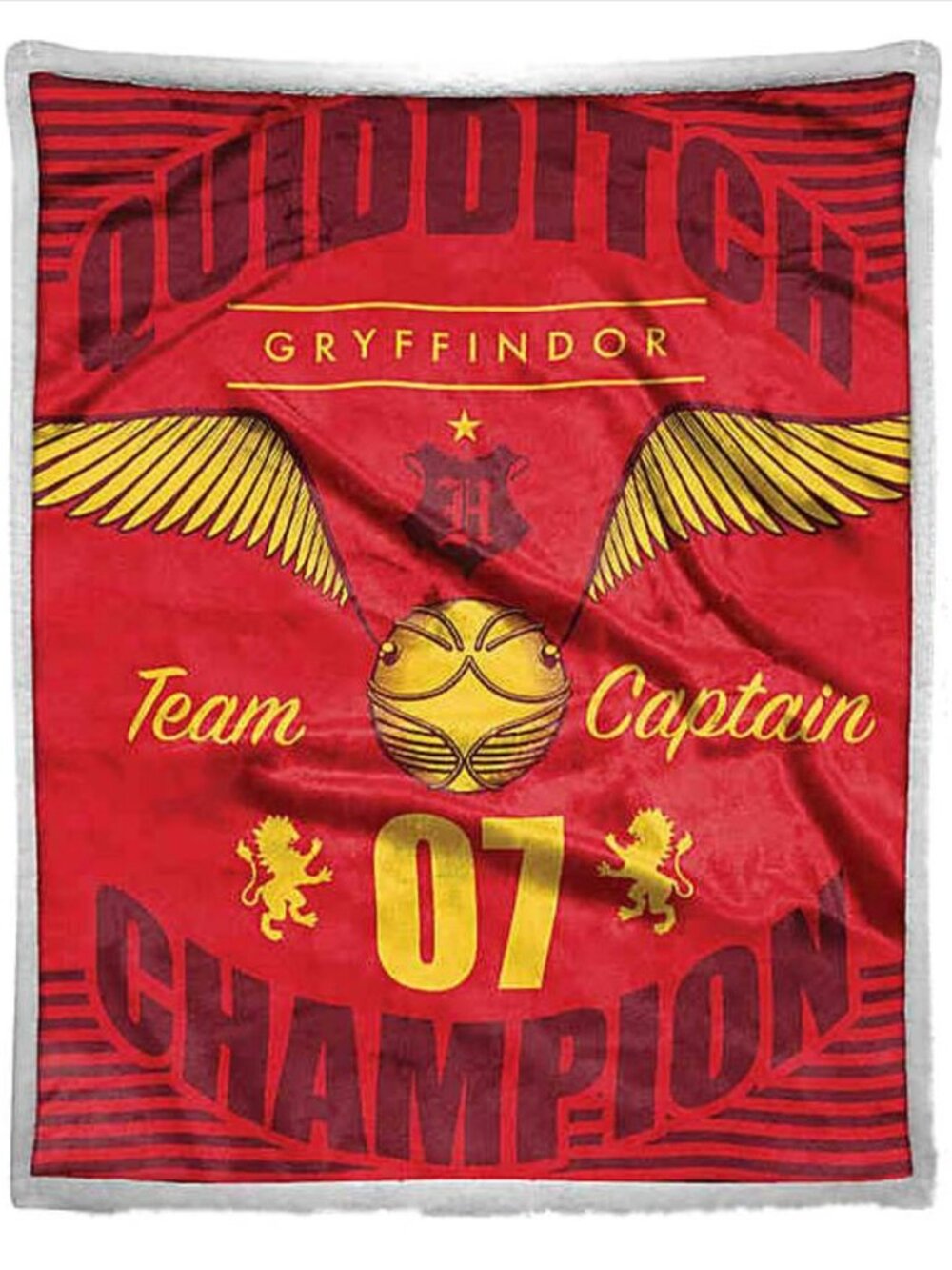 Harry Potter Quidditch Throw Blanket With Sherpa Fleece Reverse